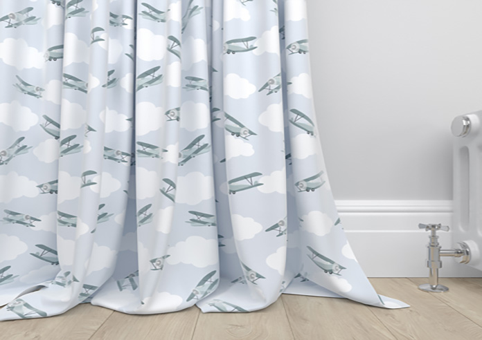 Flying Ace, Green - Made to Measure Curtains - Image 6
